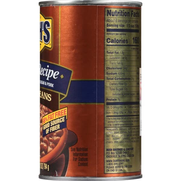 Bush'S Best Boston Recipe Baked Beans, 28 Ounce (Pack Of 6)