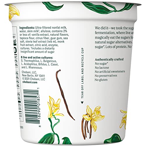 Chobani Zero Sugar* Vanilla 32oz