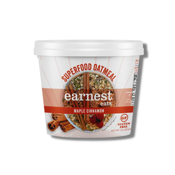 Earnest Eats Gluten-Free Superfood Oatmeal, Quinoa, Amaranth, Vegan, Healthy Snack, Maple Almond Cinnamon Blend, 2.35 Oz, Pack o