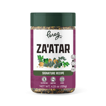 Pereg Zaatar, Mixed Spice Seasoning (4.25 Oz), Middle Eastern Inspired Zahtar Spices, Non-GMO, No MSG, Gluten Free, All Natural