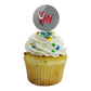 Graphics & More Marist College Secondary Logo Cupcake Picks Toppers Decoration Set Of 6