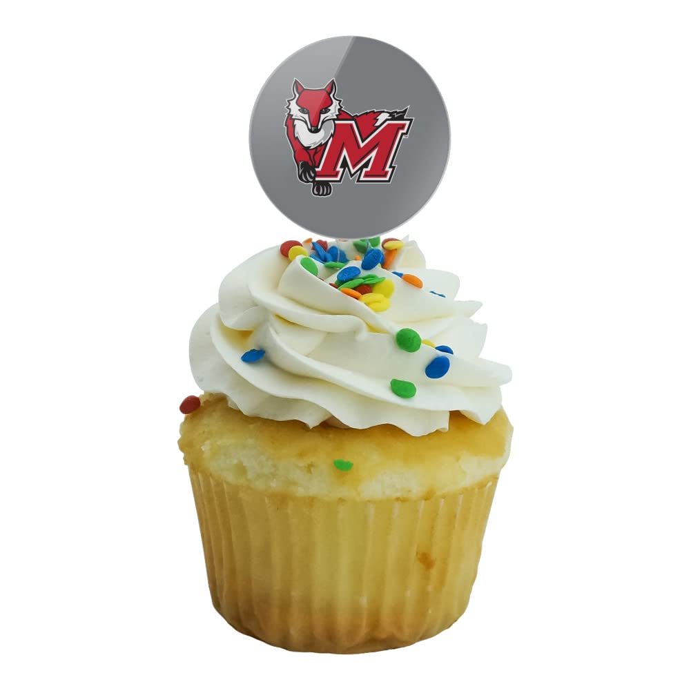 Graphics & More Marist College Secondary Logo Cupcake Picks Toppers Decoration Set Of 6