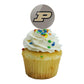 Purdue Boilermakers Logo Secondary Cupcake Picks Toppers Decoration Set Of 6