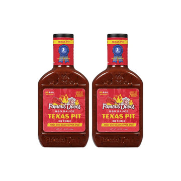 Famous Daves Texas Pit BBQ Sauce - 2 Pack (38 oz) - Great for Grilling and Marinades