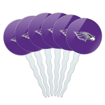 UW Whitewater Primary Logo Cupcake Picks Toppers Decoration Set of 6
