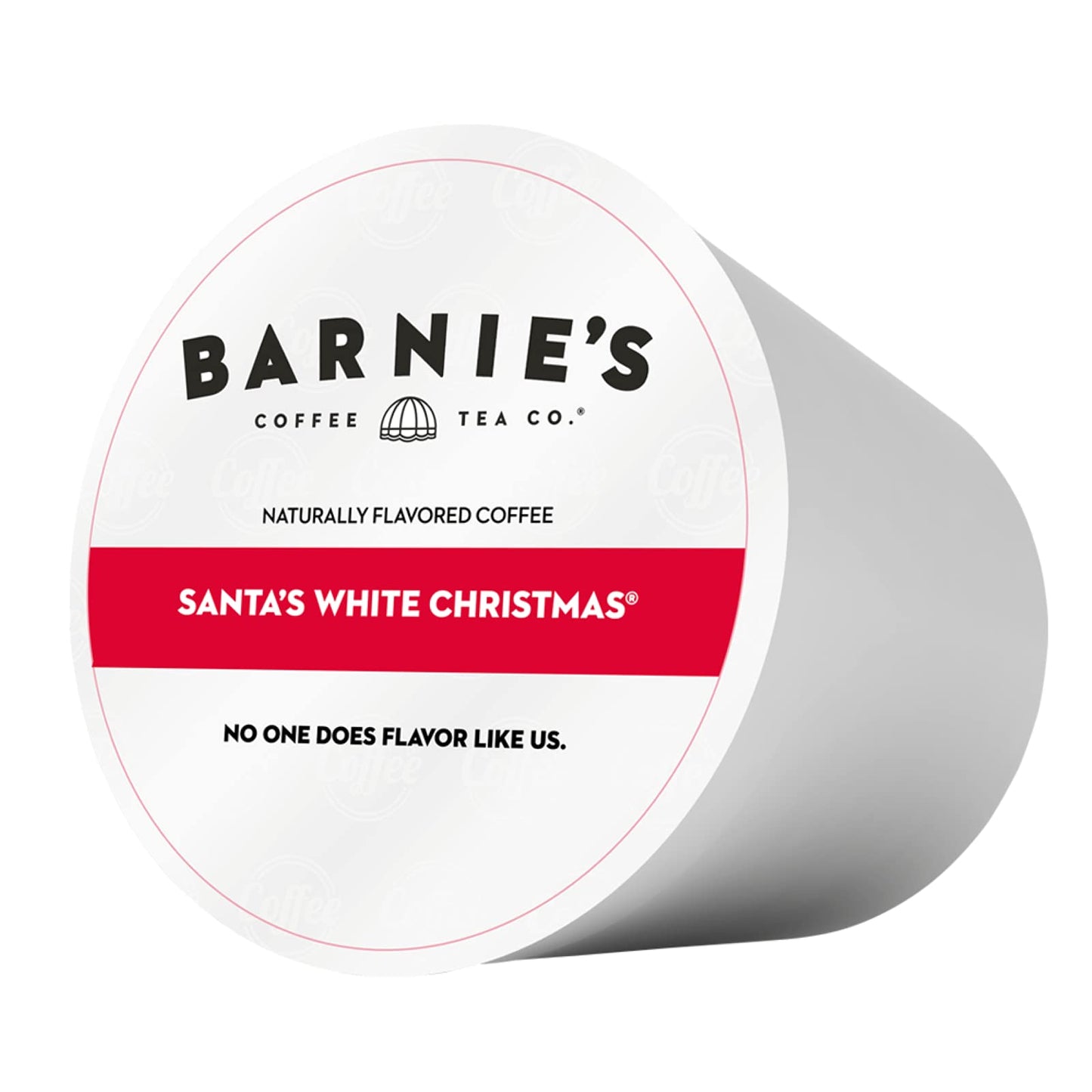 Barnies Santas White Christmas Coffee Pods Compatible with Keurig malt-inspired - A Festive Coffee Blend of Coconut  Vanilla  and Caramel Flavors - 100 count