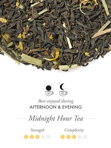 Twg Tea | Midnight Hour Tea | Black Tea | Fragrant Tropical Fruits | 15 Hand Sewn Cotton Teabags | Gift Set