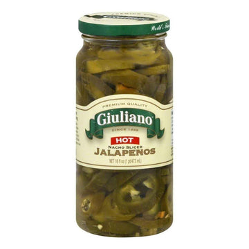 Giulianos Hot Nacho Sliced Jalapeno, 16 Ounce - 6 per case.