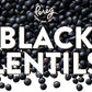 Pereg Whole Black Lentils - Non-GMO, Kosher Certified, Vegan - 16 Oz - Black