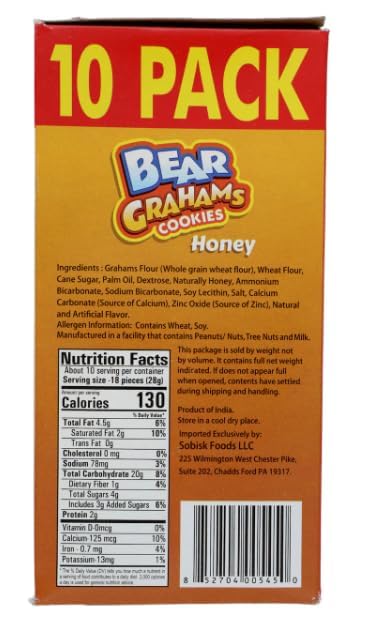 Sobisk Honey Graham Cracker Bear Cookies, 10-ct. Packs
