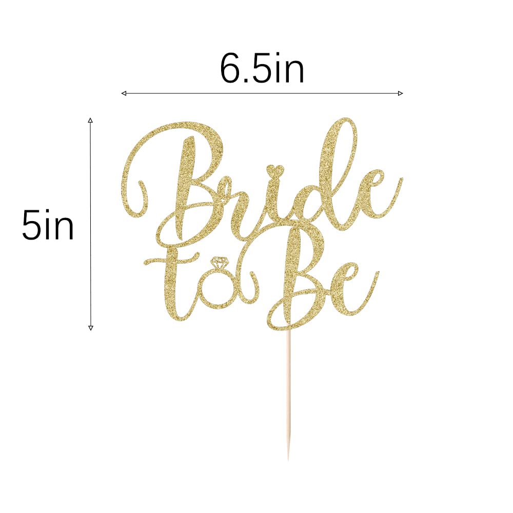 Sodasos Glitter Bride To Be Cake Topper - Bridal Shower Cake Topper,For Wedding Shower;Engagement;Bachelorette;Hen Party Decorat