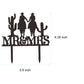 TzTwodcaz Cowboy and Cowgirl Wedding Cake Topper - Acrylic, Black, Funny West Theme, Mr and Mrs Decorations