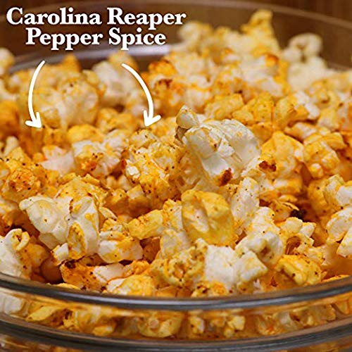 ASS KICKIN Carolina Reaper Pepper Microwave Popcorn - 6 Pack - Spicy Gourmet Snack - 1 Ounce Each