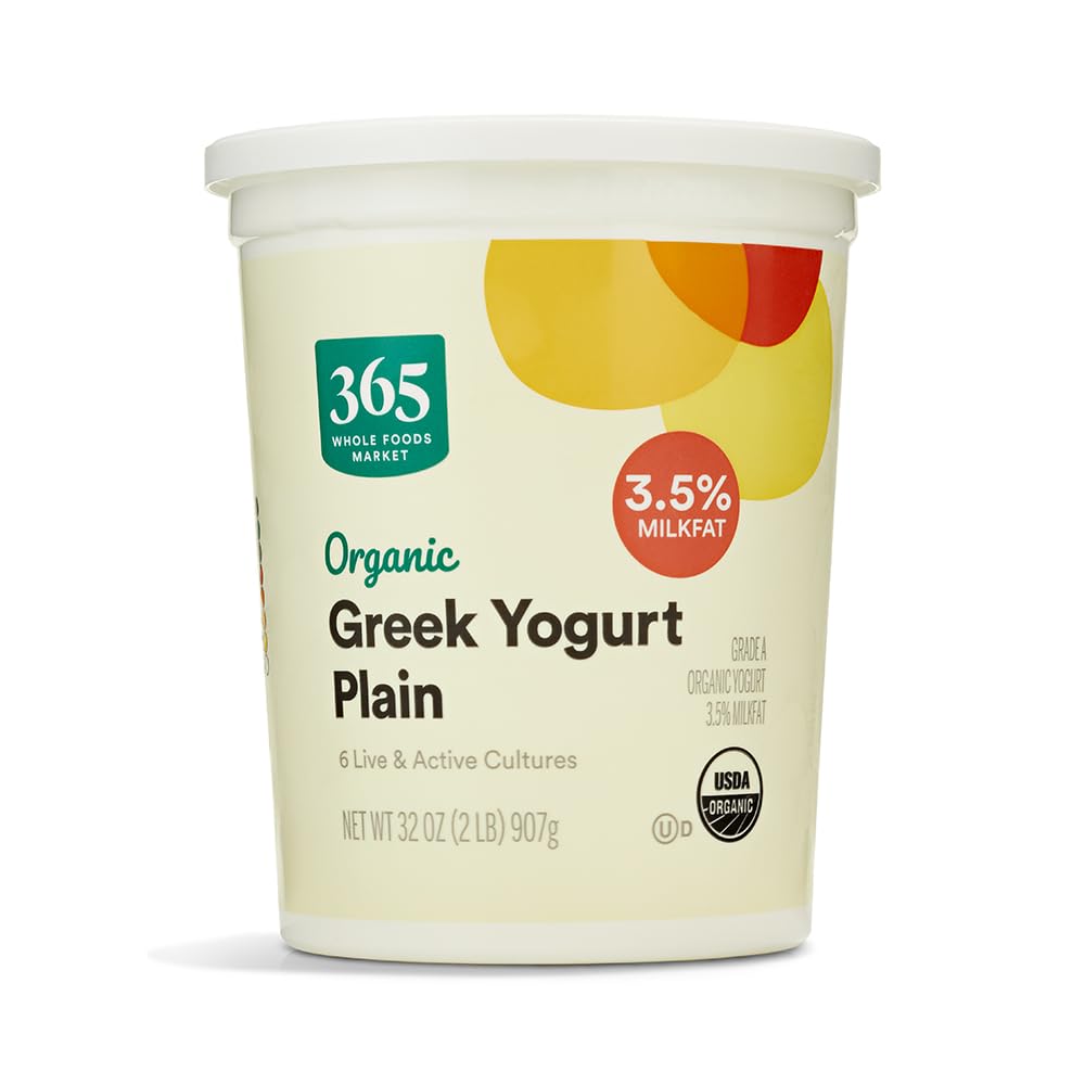 Organic Greek Whole Milk Yogurt, Plain, 32 oz