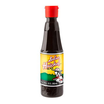 Salsa Huichol Negra - 12-Pack (6.42 oz Each) - Spicy-But-Tasty, Enhances the Flavor of Seafood, Fish, Tacos, and Cocktails - Mad
