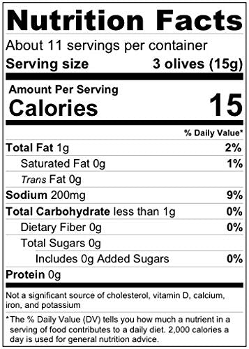 Gaea Natural Pimento Stuffed Olives, Pack of 8-6.0 Ounce Glass Jar