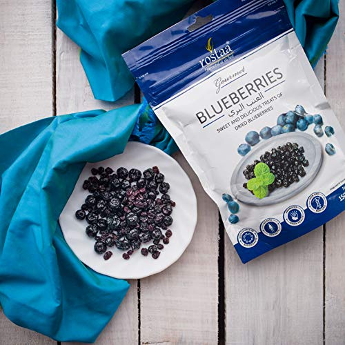 Rostaa Premium Blueberries (150Gm) (Gluten Free, Non-Gmo & Vegan)Whole And Unsweetened, Vitamin Rich Blueberries, Dried Blueberr