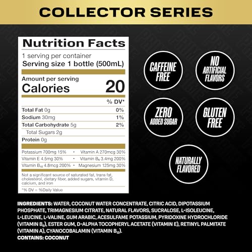 PRIME Hydration Collector Series  Sports Drinks  Electrolyte Enhanced for Replenishing Fluids  250mg BCAAs  B Vitamins  Antioxidants  Low Sugar  16.9 Fl Oz  12 Pack