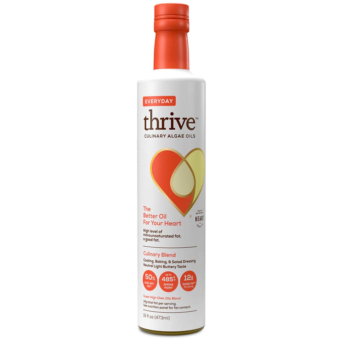 Thrive UltraSun/Algae Cooking Blend - Everyday Culinary Blend, High-Heat Smoke Point, Heart and Health-Conscious Oil, Low Omega-