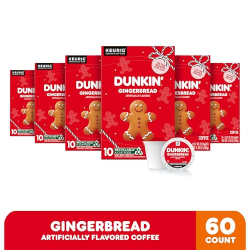 Dunkin Gingerbread Artificially Flavored Coffee  K-Cup Pods  60 Ct.