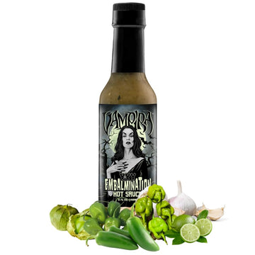 Hellfire Hot Sauce Vampira XXX Green Salsa Verde Gourmet Hot Sauce with Carolina Reaper Peppers, 5 oz.