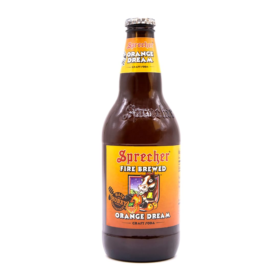 Sprecher Craft Soda, Hand Crafted, Fire-Brewed, 16oz Glass Bottles, 12 Pack
