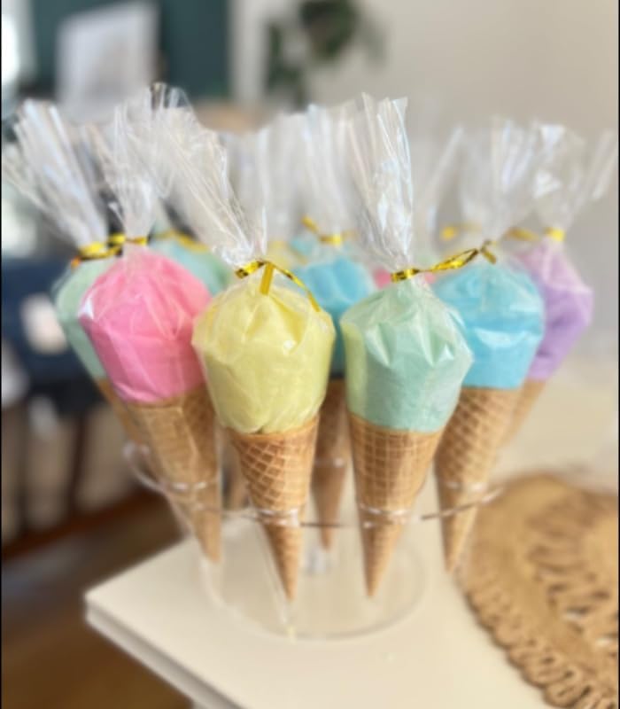 Lupy Lups Cotton Candy Party Pack of Assorted Flavors 4 Individually Wrapped 2.12oz Servings