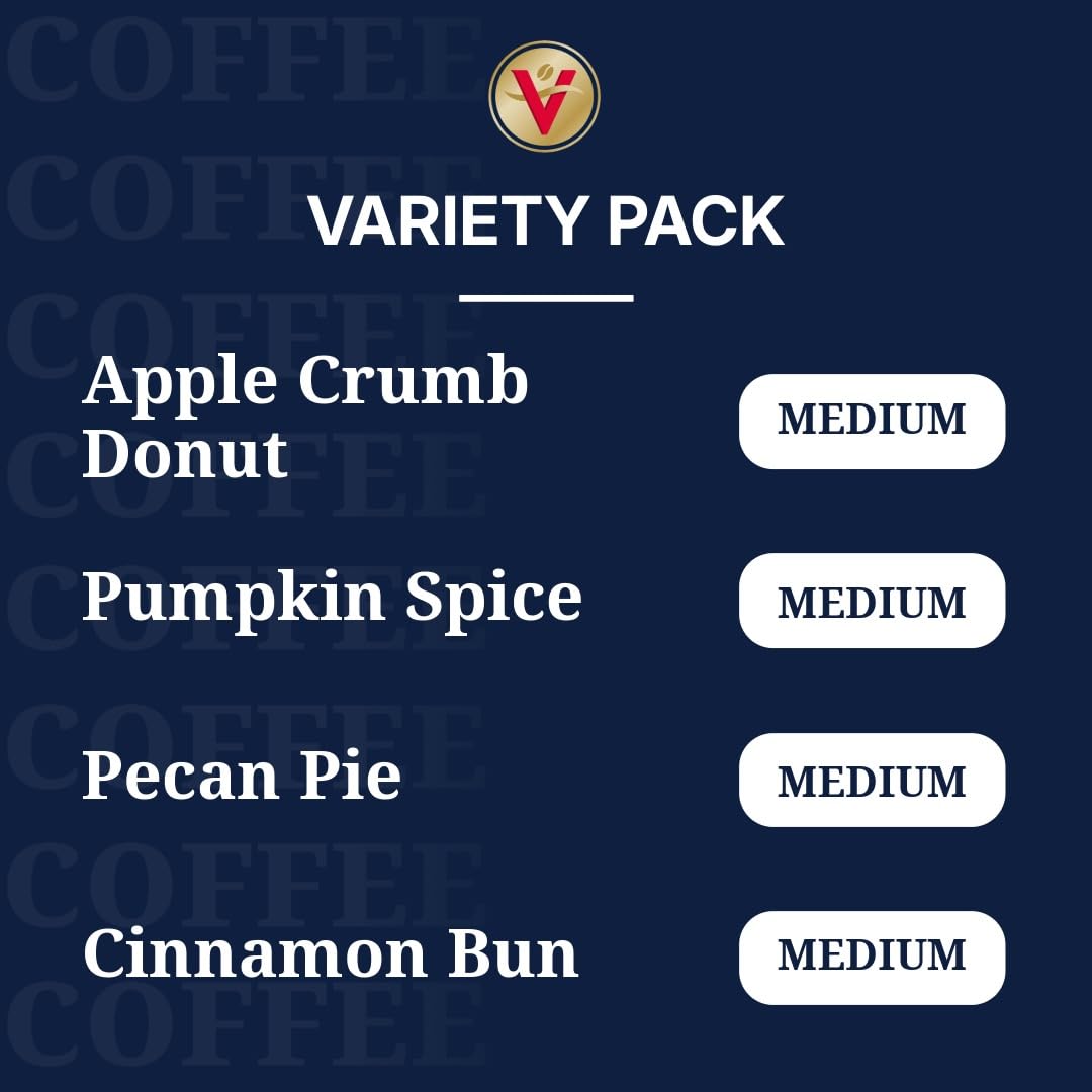 Victor Allens Coffee Autumn Favorites Variety Pack, 96 Count Single Serve Pods for Keurig, Includes Apple Cspirit-inspired flavorb, Pumpkin Spice, Pecan Pie, Cinnamon Bun