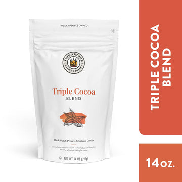 King Arthur Triple Cocoa Powder Blend for Baking, 14oz, Brown