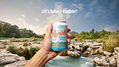 Autx Rambler Sparkling Water, Texas Limestone Mineral Blend, Original Natural Flavor, 12-Ounce Cans, 12-Pack
