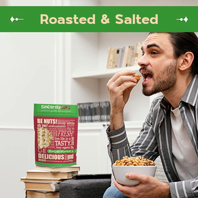 Sincerely Nuts Whole Cashews Roasted & Salted, 5 lb Bag, Deluxe Kosher Vegan Snack, Healthy Protein Source