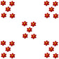 OCREME 6-Petal Royal Icing Sugar Flower Decorations Set of 25 - 3/4 Inch Red - Perfect for Cake Decorating, Cupcake Toppers