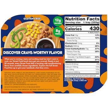 BENS ORIGINAL Street Food Honey BBQ Flavored Rice with Chicken, Prepared Entr  e, Microwavable Heat-&-Eat Bowl in 90 Seconds, 9