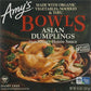 Amys Frozen Bowls, Asian Dumplings In a Savory Hoisin Sauce, Vegan, 8.5 oz.