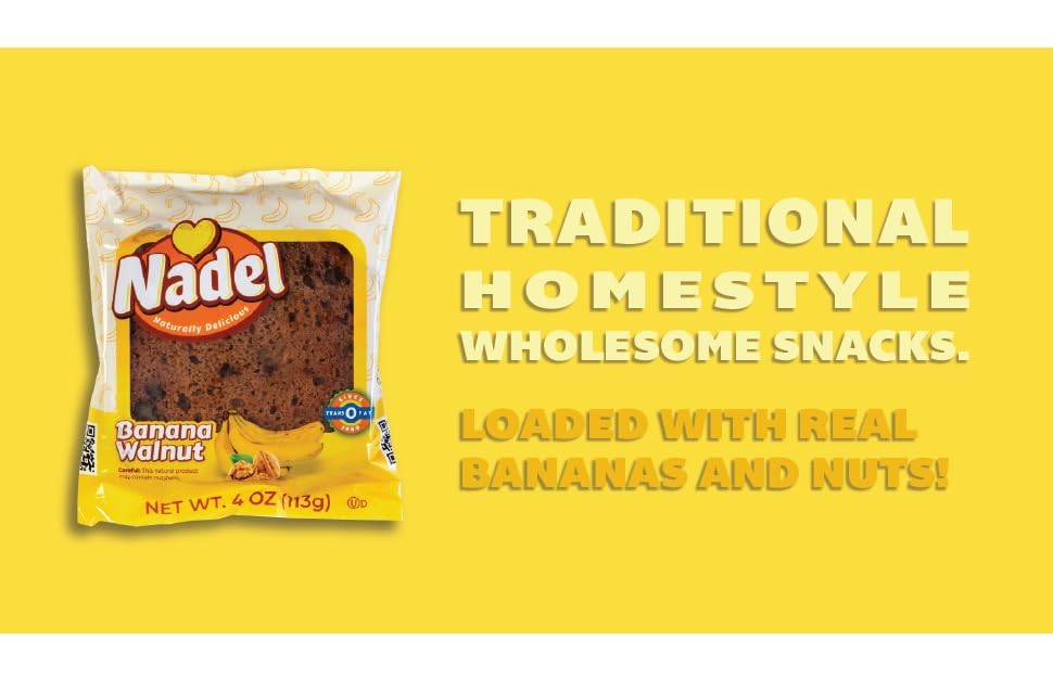 Nadel - Naturally Delicious Sweet Breads Variety Pack (Banana Walnut, Cappuccino Chocolate Chip, Carrot Walnut, Zucchini Walnut)