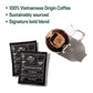 Copper Cow Coffee Vietnamese Pour Over Coffee - Single-Serve And All-Natural Pre-Filled Coffee Filters - Classic, Churro Flavors