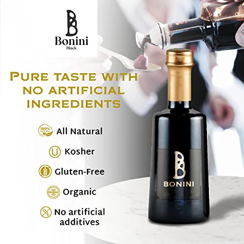 Bonini Black Gustoso 8 Years Condiment, Premium Aged Artisan Condiment, Handcrafted In Italy, Gourmet Condiment, The Condiment O