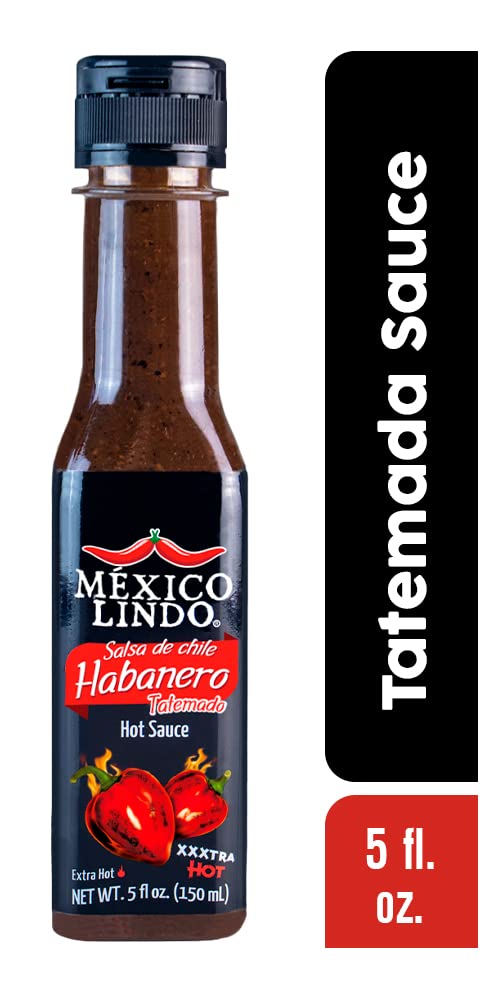 Mexico Lindo Habanero Hot Sauce Xxxtra Hot | 83,200 Scoville Level | Mix of Habanero, Tatemados & Spices | Perfect for Quesadill