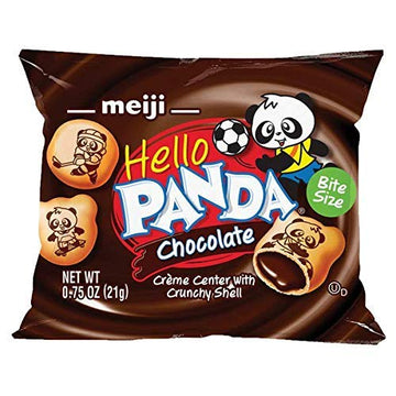 Meiji Hello Panda Cookies, Chocolate Crme Filled - 32 Count, 0.75Oz Packages - Bite Sized Cookies With Fun Panda Sports