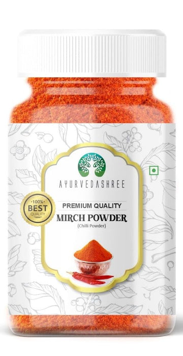 AYURVEDASHREE Chilli Powder (Mirchi Ground) 100gM PET Jar ~ All Natural | Vegan | Gluten Friendly | NON-GMO | Indian Origin |