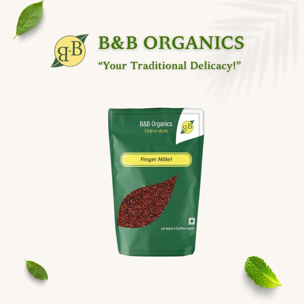 B&B Organics Finger Millet (2 kg / 4.4 pound)/ Whole Grain/Kezvaragu/Nutrient Rich/Ragi Millet/Indian Millet