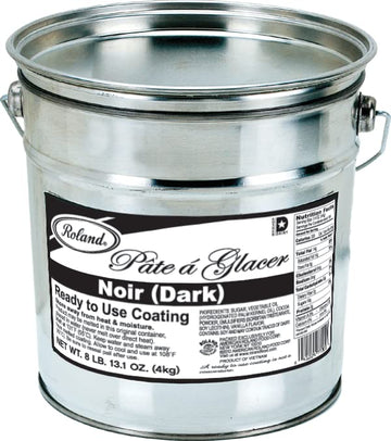 Roland Foods Dark Pate A Glacer, Chocolate Coating, Specialty Imported Food, 8.8-Pound Bucket