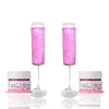 Sip & Shimmer Edible Glitter for Drinks - Food-Grade Cocktail Glitter - Light Pink - 2 Pack - Kosher, Nut-Free, Gluten-Free