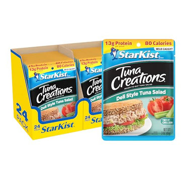 Starkist Tuna Creations Ready To Eat Meals Tuna Salad, 3 Oz Pouch (24 Pack) Deli Style Tuna Salad