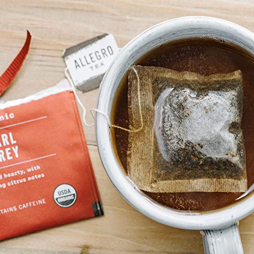 Allegro Coffee Organic Earl Grey Tea Bags, 20 Count, Pack of 1