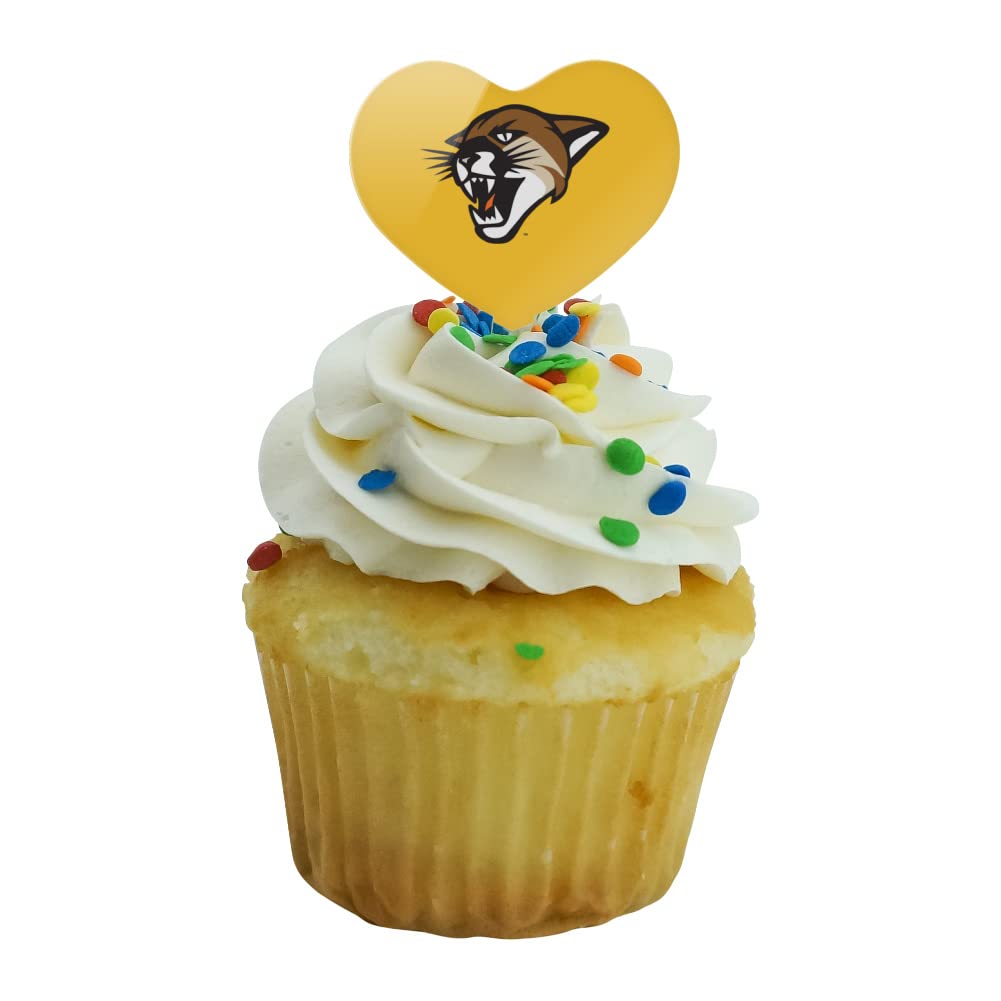 GRAPHICS & MORE Cupcake Picks Set of 6, Acrylic, Heart Design, One Size, University of Vermont