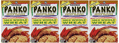Kikkoman Panko Japanese Style Bread Crumbs Whole Wheat, 8 Ounce (4 Pk)