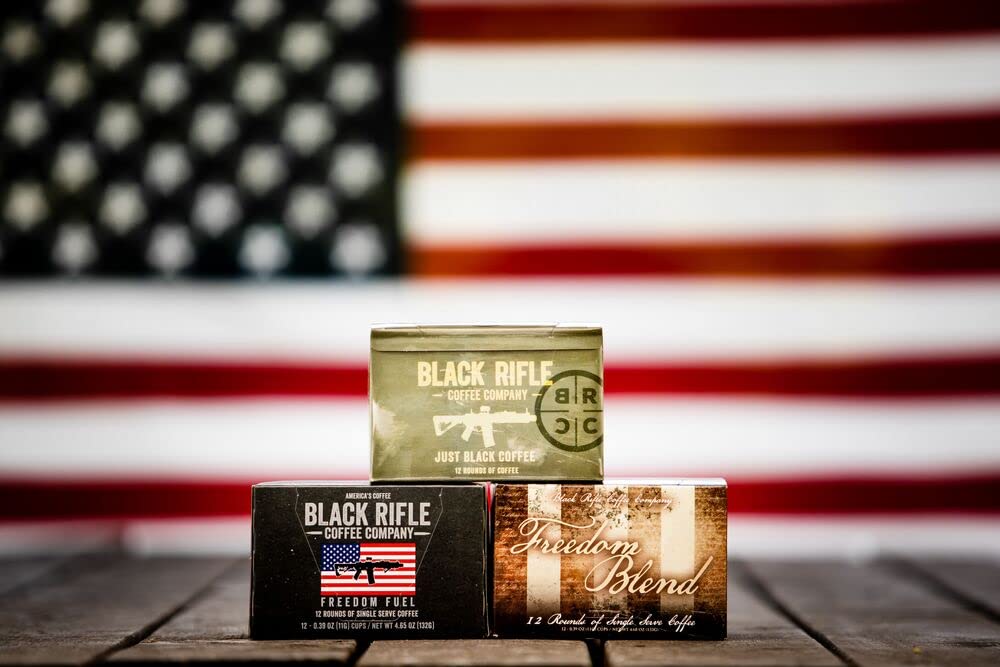 Black   Coffee Company Freedom Blend Coffee Pods, Medium Roast, Chocolate & Vanilla Notes, 12 Count