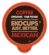 Ekocups Organic Mexican Roast Coffee Pods, Extra 30% More Coffee Per Cup, Artisan Fair Trade Dark Roast, Mexican Roast Coffee Fo