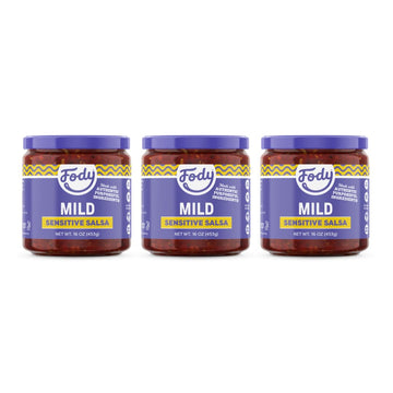 Fody Foods Vegan Mild Salsa, Chunky Tomato Jalapeno, Low Fodmap Certified, Sensitive Recipe, Gut & IBS Friendly, 16 Ounce, Pack 